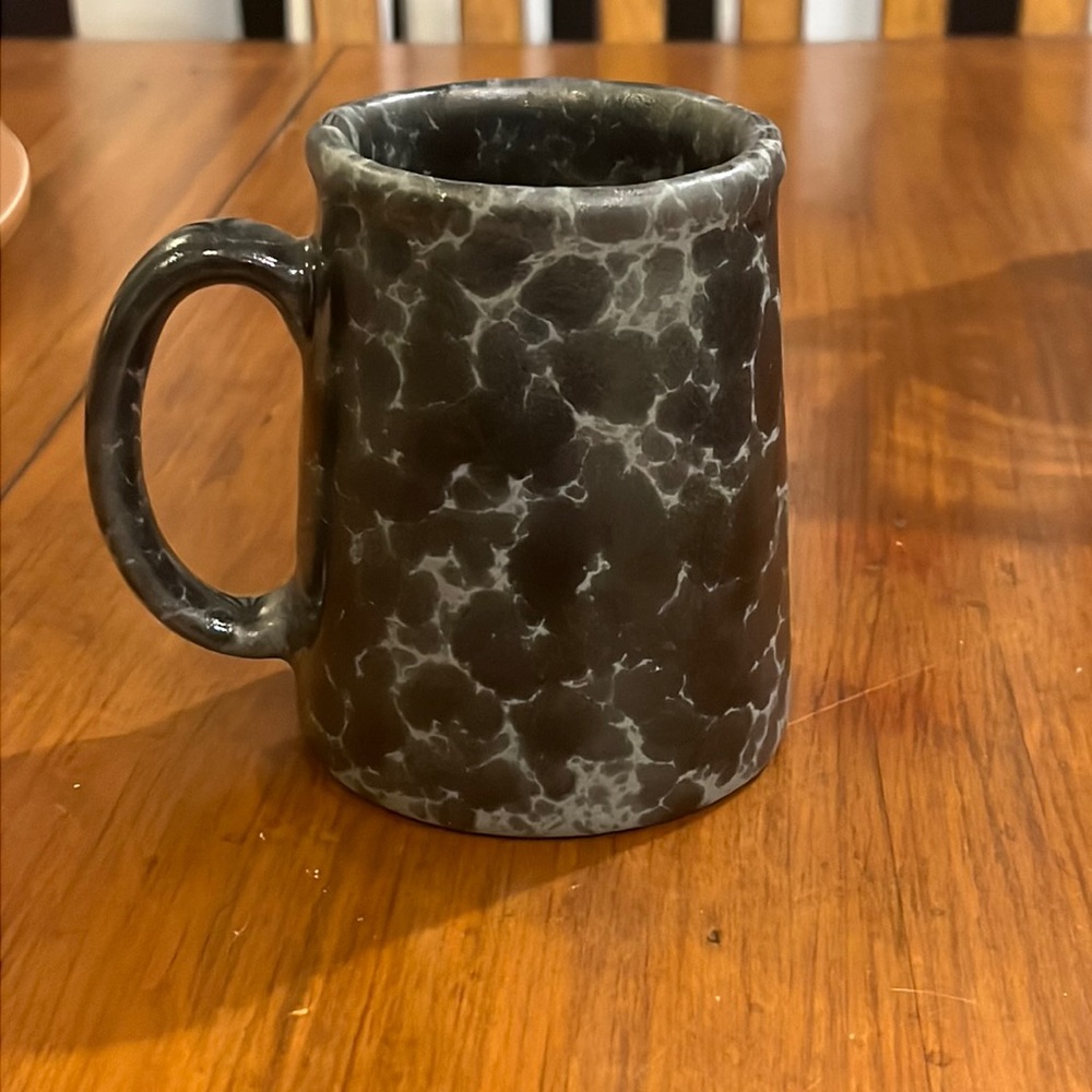 Bennington Vermont Potters Tankard Black on Slate coffee cup mug Limited Glaze